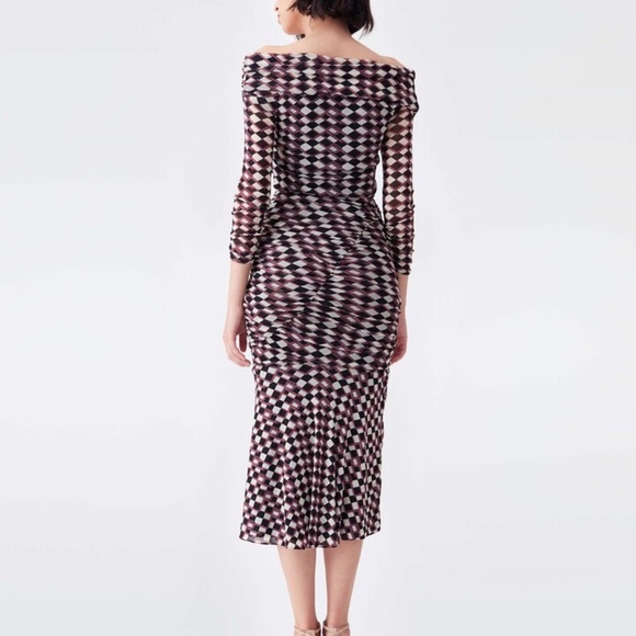 Diane von furstenberg Ganesa Ruched Mesh Dress - Picture 2 of 6